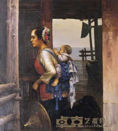 蔡景楷 1991年作 闽南渔家女 110×100cm